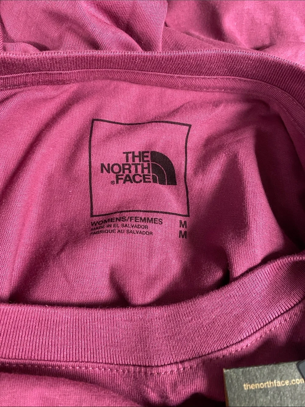 The North Face Berry Maroon Logo Tee. NWT - Picture 3 of 3